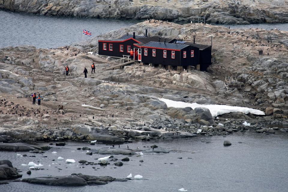 the "Penguin Post Office," Port Lockroy on Goudier Island in Antarctica