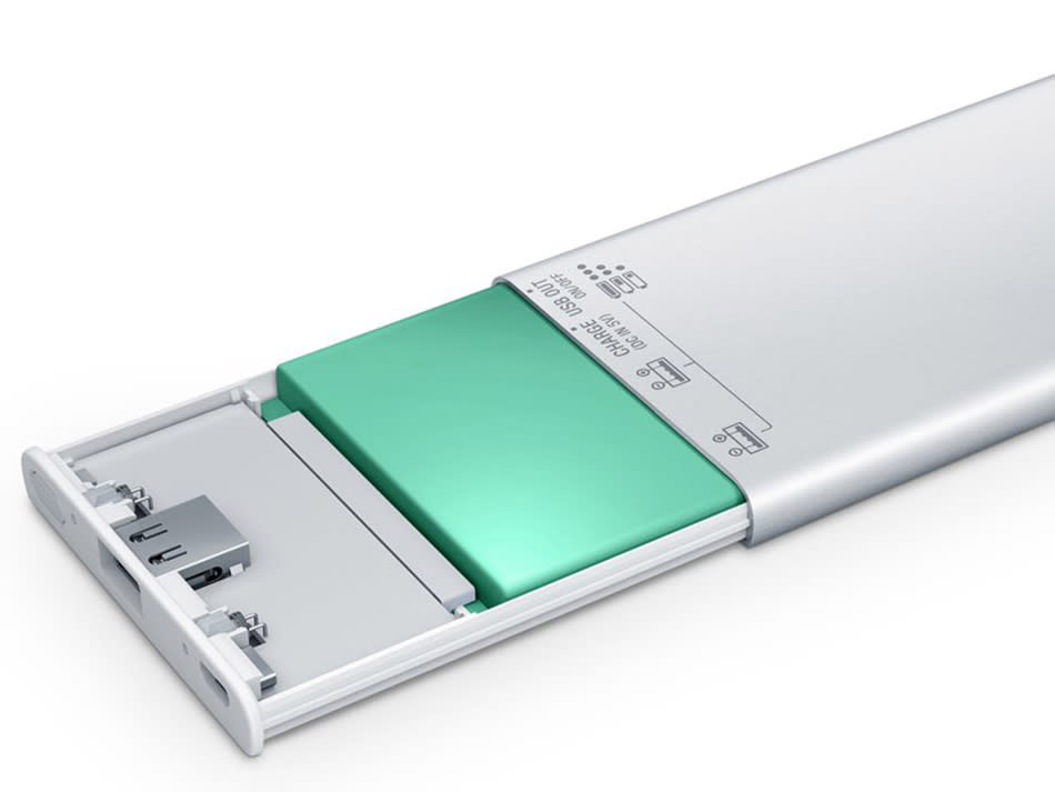 Sony power banks' lithium polymer batteries sport a Hybrid Gel tech that the company says enables the batteries to retain power longer, increase number of charging cycles, as well as have less swelling and no leakage. (Image source: Sony.)