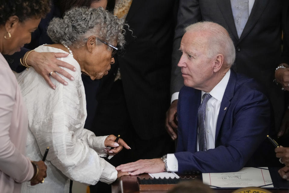 Ms. Opal Lee with President Joe Biden