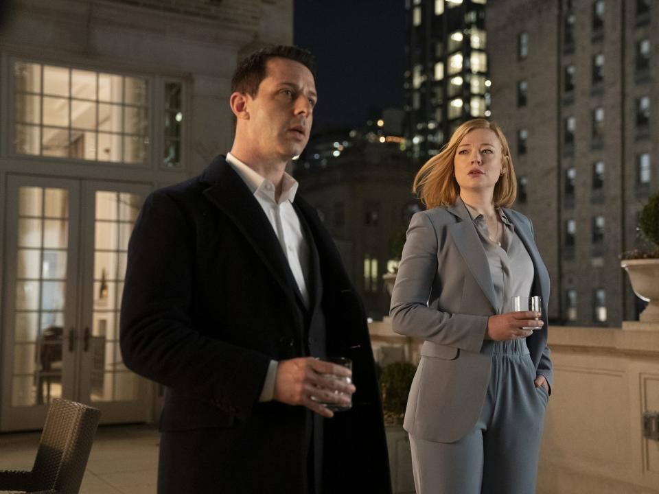 From left: The fictional media scions on HBO's "Succession," Kendall Roy and sister, Shiv Roy.