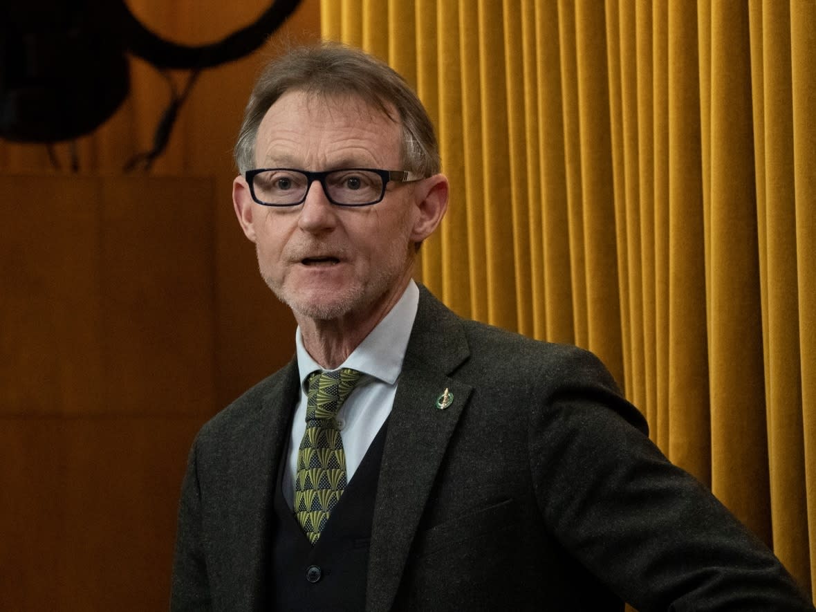 Liberal MP for Yukon Brendan Hanley, seen in the House of Commons in December 2021. Hanley says he won't support the federal government's gun-control legislation as-is. (Adrian Wyld/The Canadian Press - image credit)