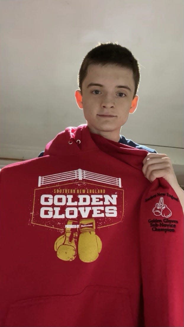 Mikey Alves of Somerset last Saturday claimed the 132-pound sub-novice title at the 2023 Southern New England Golden Gloves amateur boxing tournament at PAL Hall in Fall River.