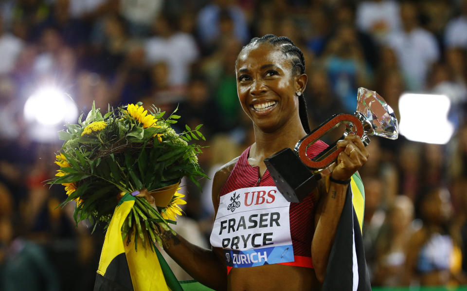 曾拿下奧運三金的牙買加女飛人普萊絲（Shelly-Ann Fraser-Pryce）。資料照片：REUTERS/Arnd Wiegmann