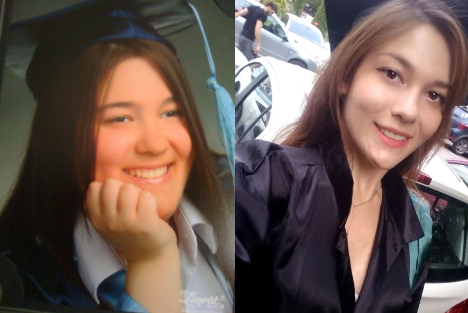 Evrim Sölemez before and after losing 89 pounds. (Photo courtesy of Evrim Sölemez)