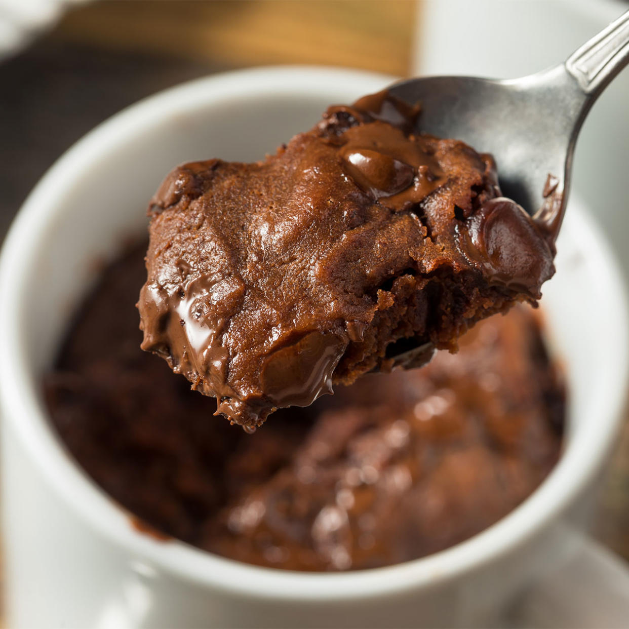 microwaved mugcake brownie