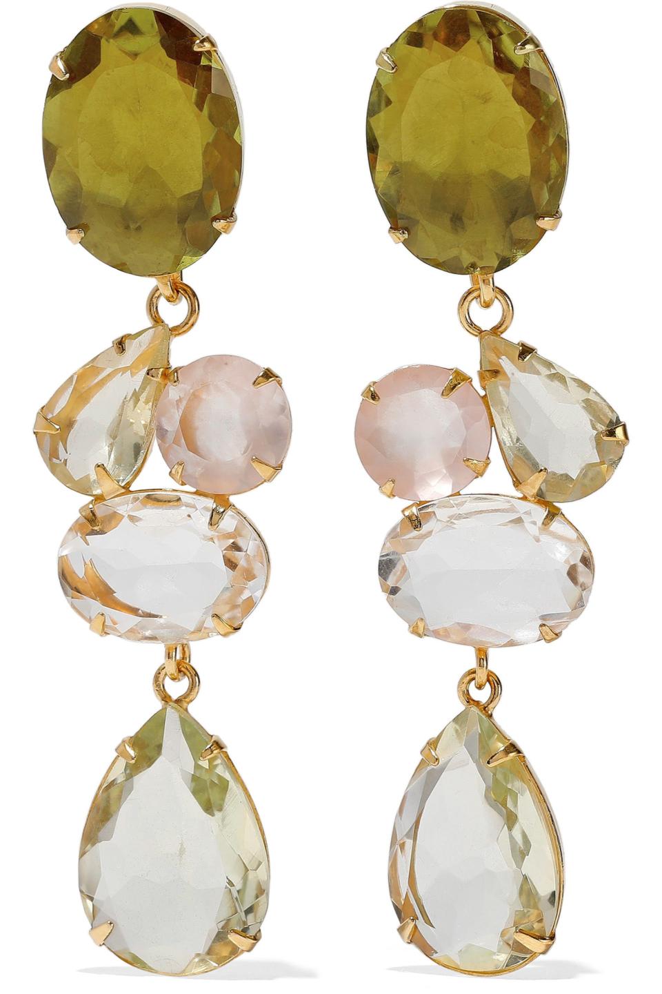 Bounkit Convertible Gold-Tone Crystal Earrings (Photo: The Outnet)