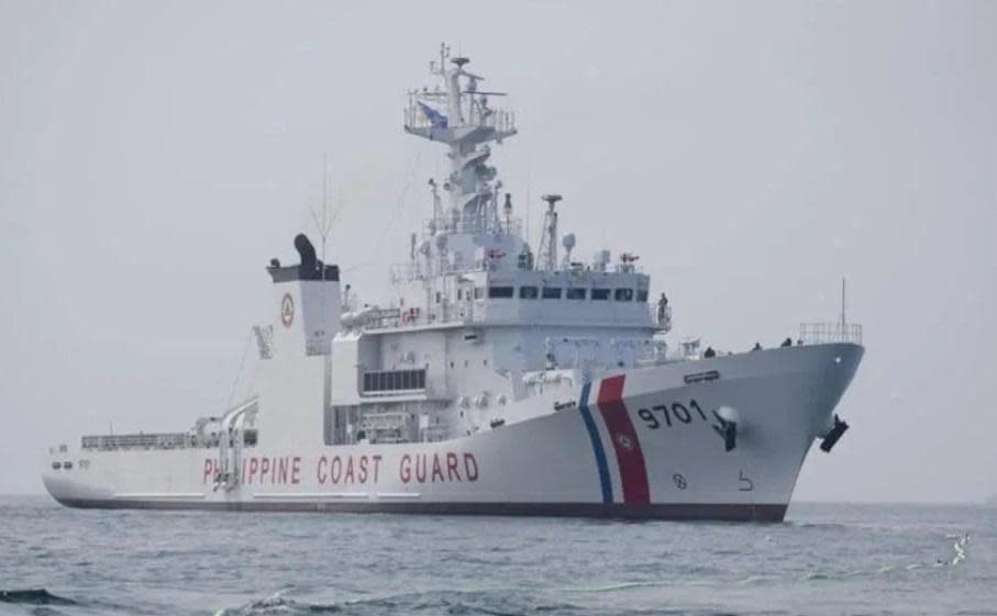 菲律賓海警 9701 艦。   圖：翻攝自河東三叔