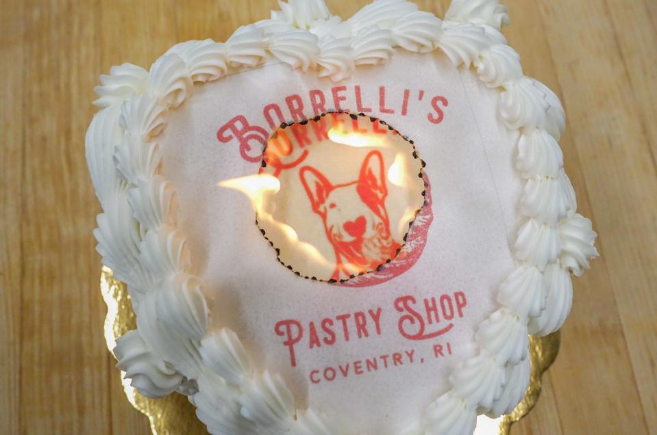 It's all surprise with Borrelli's Pastry Shop's newly minted Burn Away Cakes at the Coventry bakery.