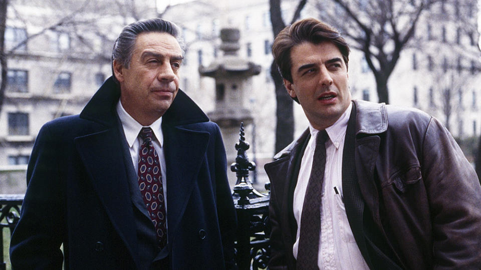 Jerry Orbach and Chris Noth as detectives Lennie Briscoe and Mike Logan on “Law & Order.” - Credit: Courtesy of NBC/Everett Collection