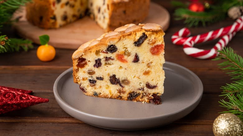 dundee cake on a plate