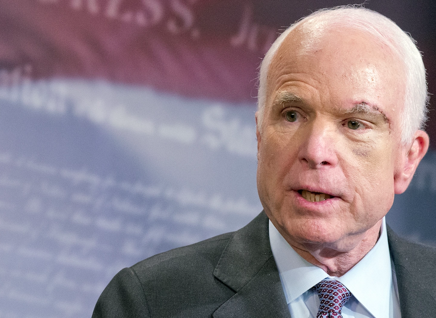 <em>John McCain said that Trump’s threats were not doing anything to help global tensions (Rex)</em>