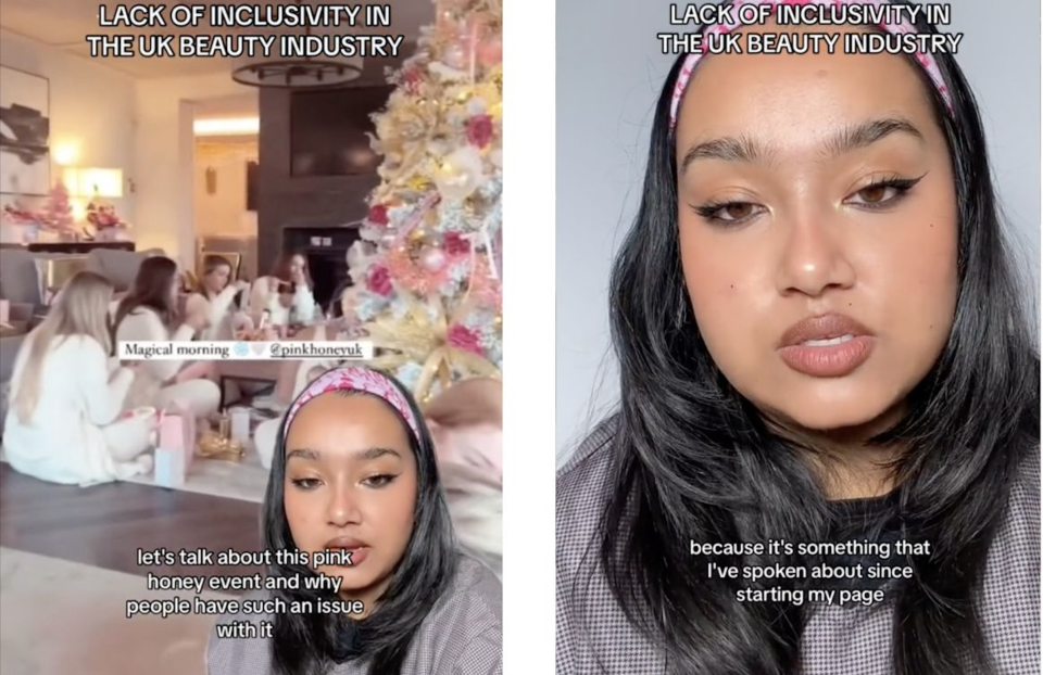 Makeup artist May Tahmina criticised Pink Honey in a viral video. (Credit: May Tahmina / TikTok)