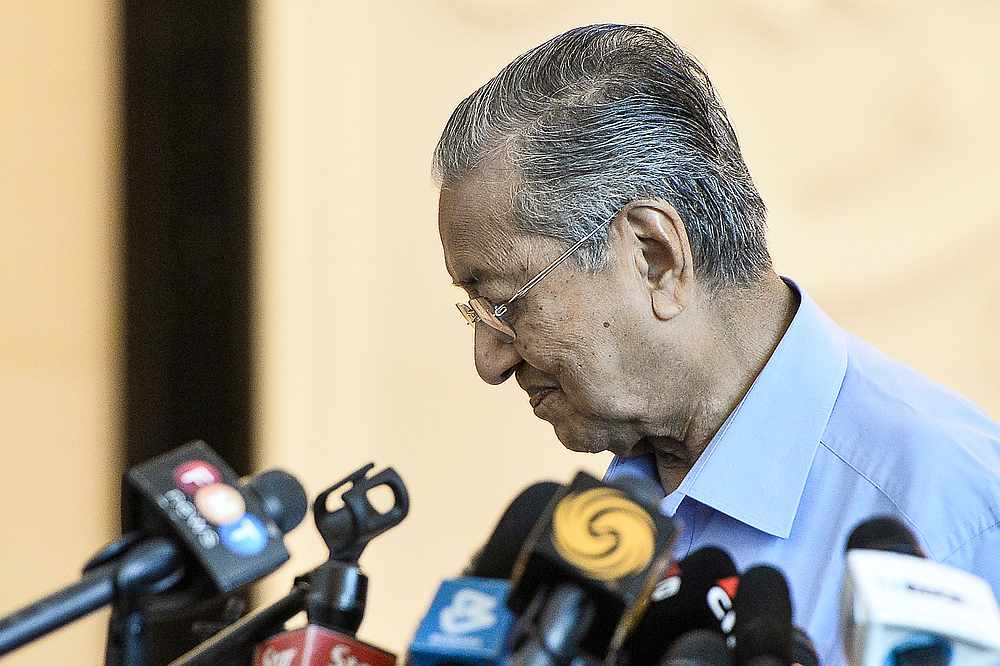 Former Prime Minister Tun Dr Mahathir Mohammad speaks during press conference in Yayasan Al-Bukhary, Kuala Lumpur March 1, 2020. — Picture by Miera Zulyana