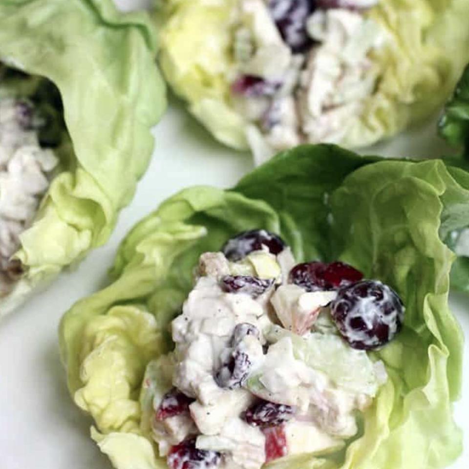 Greek Yogurt Chicken Salad Lettuce Wraps