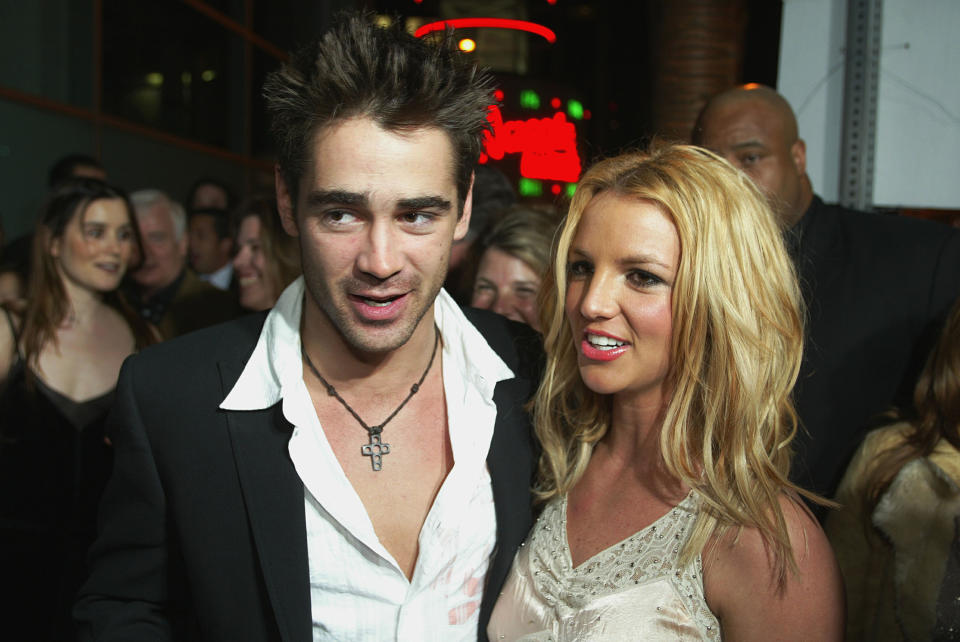 Britney Spears and Colin Farrell at the premiere of The Recruit in January 2003