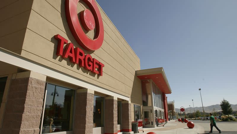 A customer walks into the Target store in The District in South Jordan on Sept. 11, 2009.