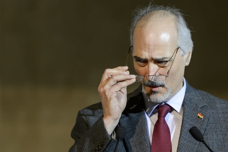 government negotiator Bashar al-Jaafari, seen in April 2016, is a silver-haired diplomat who speaks multiple languages and belongs to the same Alawite religious minority as President Bashar al-Assad