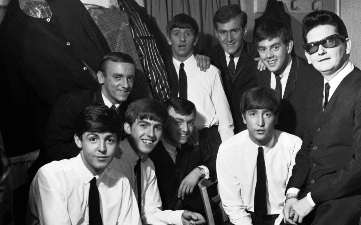 The Pacemakers with the Beatles and Roy Orbison, in 1963 - Getty