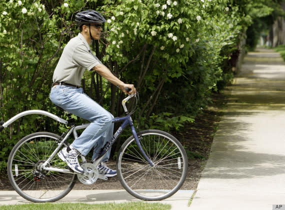 obama biking