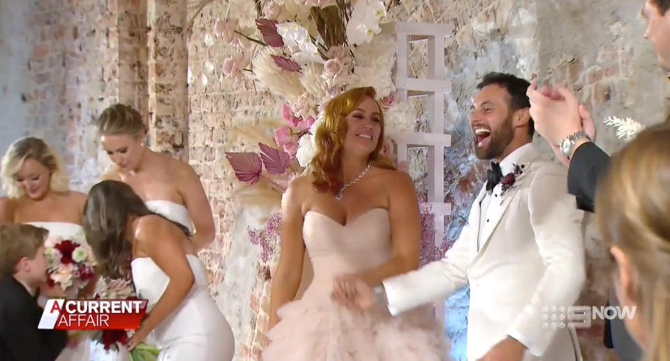 MAFS stars Jules and Cam pictured on wedding day