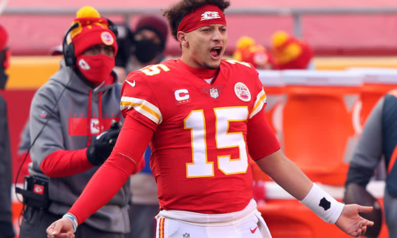 Kansas City Chiefs quarterback Patrick Mahomes against Cleveland.