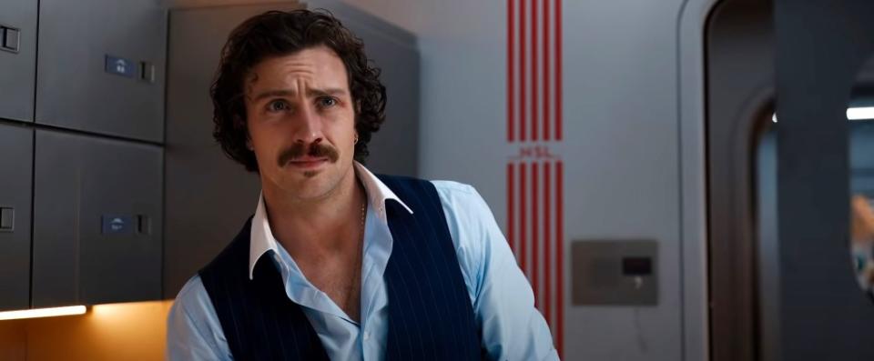 Aaron Taylor-Johnson in “Bullet Train.” ©Sony Pictures/Courtesy Everett Collection