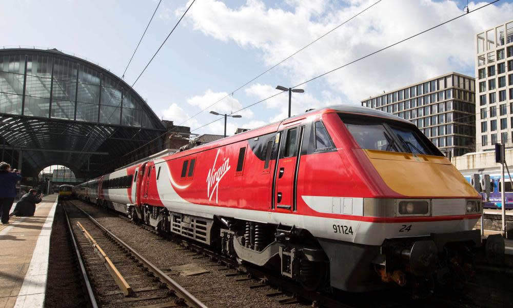 A Virgin East Coast train at London’s King’s Cross station.