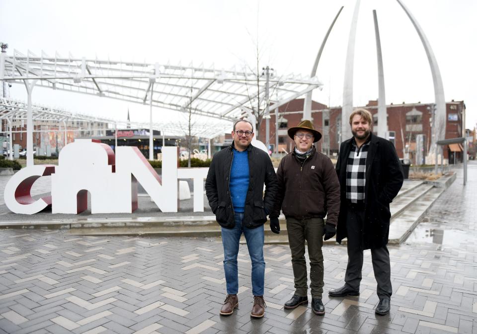 Todd Herberghs, Mike Sturdivant and Jonathan Becker have taken over the planning and coordination of monthly First Friday events in downtown Canton. The Downtown Canton Partnership is now heading First Friday instead of ArtsinStark.