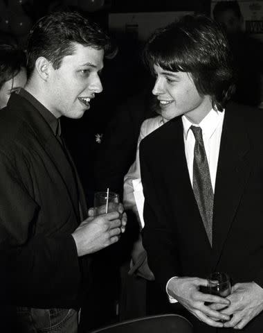 <p>Ron Galella/Ron Galella Collection via Getty</p> Jon Cryer (left) and Matthew Broderick attend the 'Biloxi Blues' afterparty in 1988