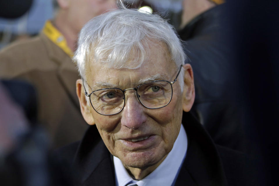 File-This Dec. 22, 2012, file photo shows Pittsburgh Steelers chairman emeritus Dan Rooney attending the unveiling of a marker commemorating the 40th anniversary of the "Immaculate Reception" at the sight of the catch on the Northside of Pittsburgh. In 2003, the NFL had three minority head coaches: future Pro Football Hall of Famer Tony Dungy, Herman Edwards and Marvin Lewis. In the 12 previous seasons, there had been six. Total. Considering that the majority of the players in the league 16 years ago were minorities, that imbalance was enormous. And disturbing. And, frankly, it was unfair. Paul Tagliabue, then the NFL commissioner, put together a committee that established the "Rooney Rule," which requires all teams with coaching and front office vacancies to interview minority candidates. The rule, long overdue, was named for Rooney, then president of the Pittsburgh Steelers and the overseer of that committee. (AP Photo/Gene J. Puskar, File)