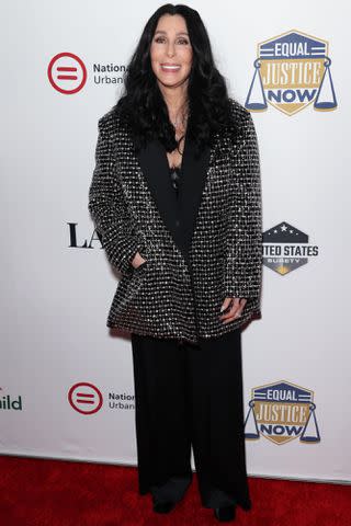 <p>CraSH/Shutterstock </p> Cher at the Equal Justice Now Awards in Los Angeles on March 29, 2024