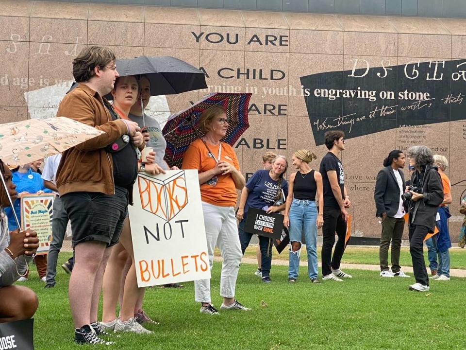 Protesters stood on Halifax Mall to call for gun reform on Sept. 17.