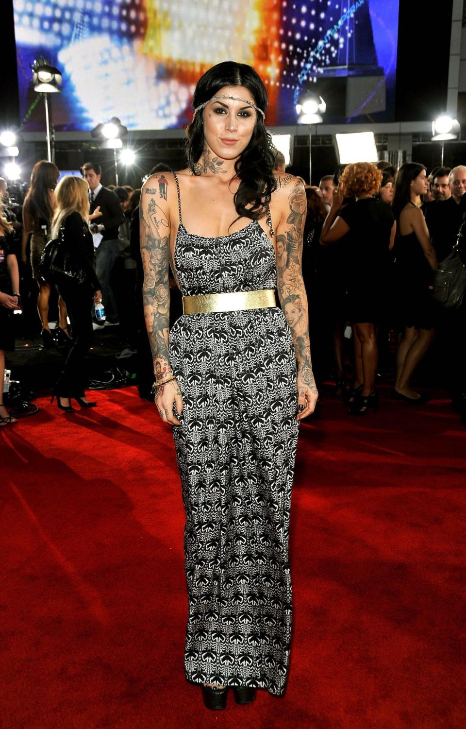 Kat Von D at the American Music Awards in Los Angeles, California, on November 23, 2008.