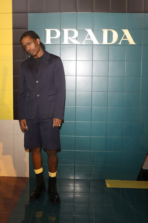 Asap Rocky at the Prada September 2019 show at MFW