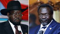 South Sudan's civil war began in 2013 when President Salva Kiir (left) accused his former deputy Riek Machar of planning a coup