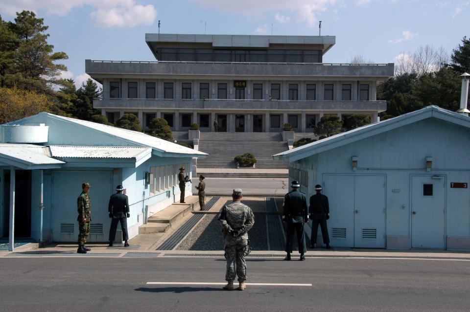 The Korean DMZ, looking towards the North. Source: Driedprawns/Wikimedia