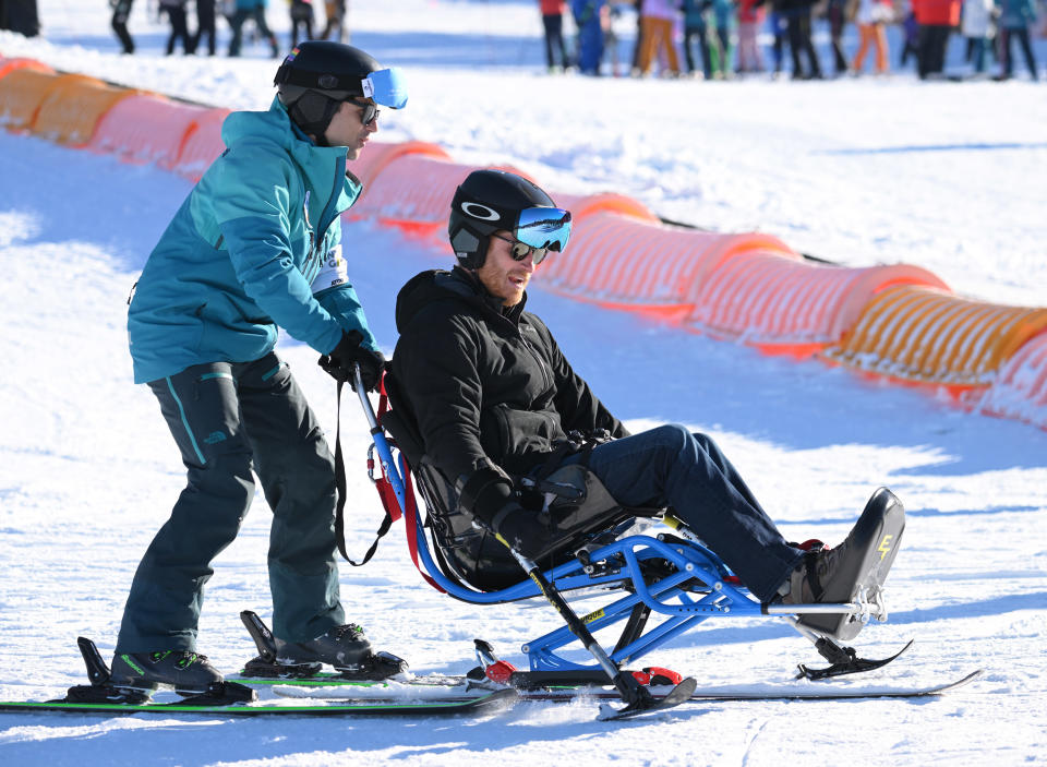 Prince Harry tried adaptive skiing during a visit to Whistler. (Image via Getty Images)