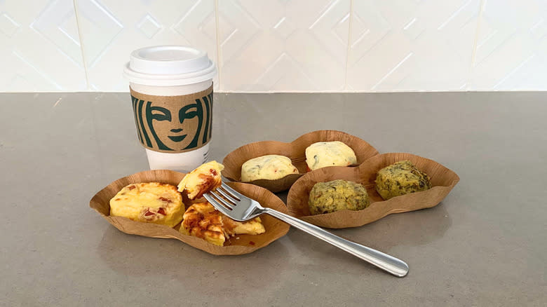 Starbucks egg bites and coffee