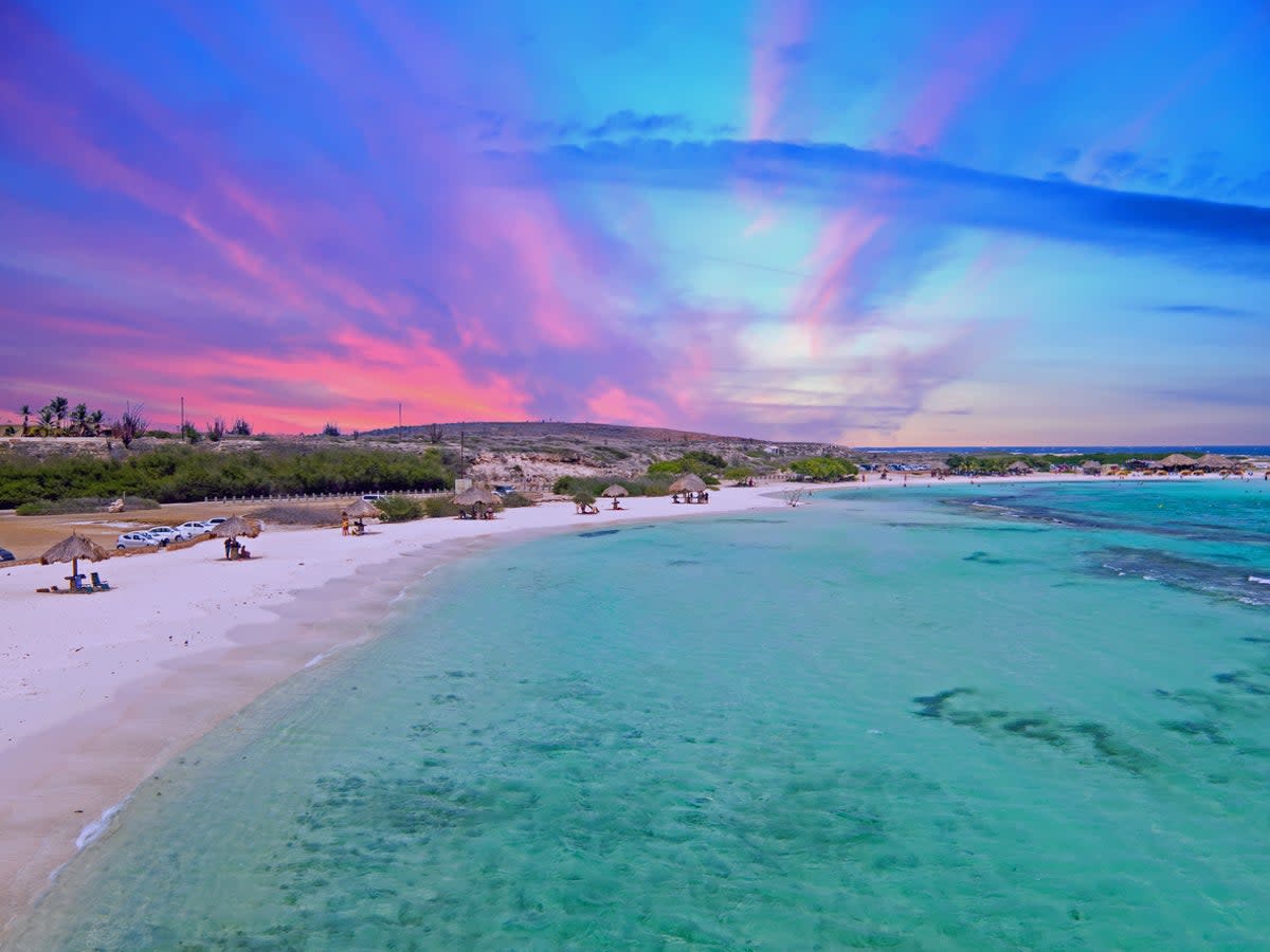 An aerial view of Aruba’s Baby Beach (Getty Images/iStockphoto)