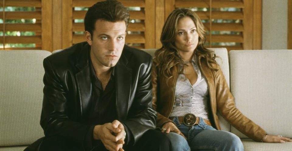 Jennifer Lopez and Ben Affleck in "Gigli" (2003).