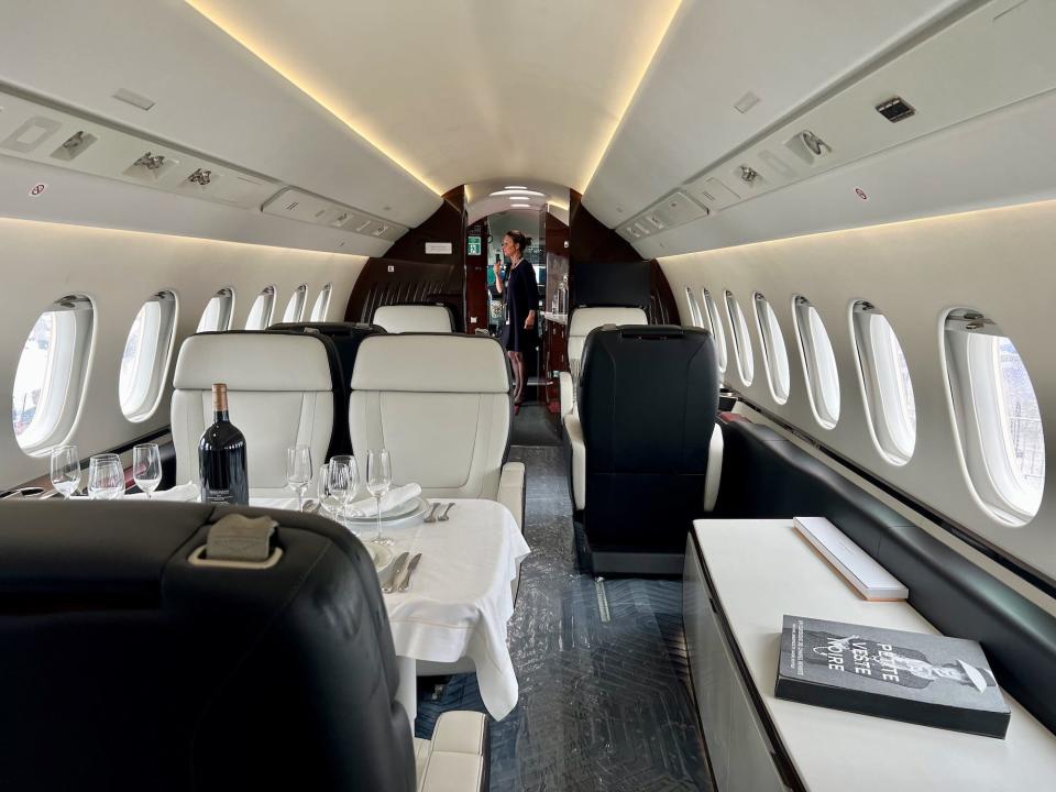 Skylight and cream-colored seats inside the 6X.