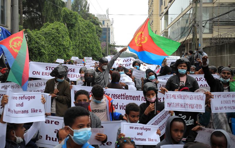 Eritrean refugees protest conditions at Tigray camps in Addis Ababa