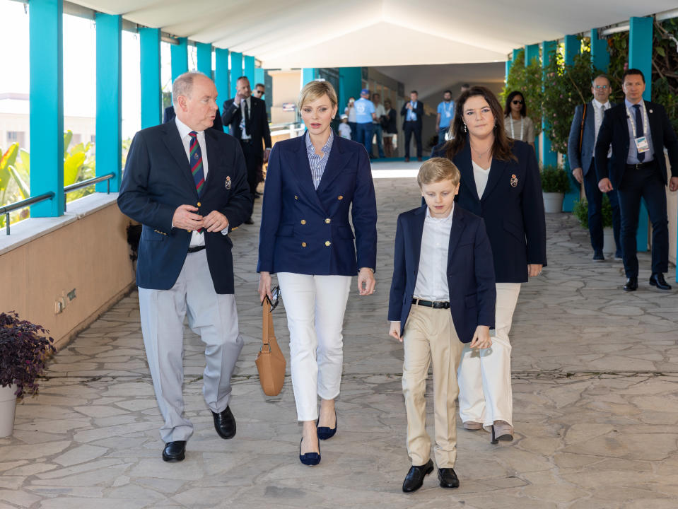 Prince Albert II of Monaco, Princess Charlene of Monaco, Prince Jacques of Monaco, Melanie-Antoinette Costello de Massy, manolo blahnik, pointed toe pumps, pumps,