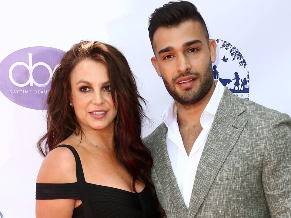 Britney Spears and Sam Asghari attend the 2019 Daytime Beauty Awards on September 20, 2019 in Los Angeles.