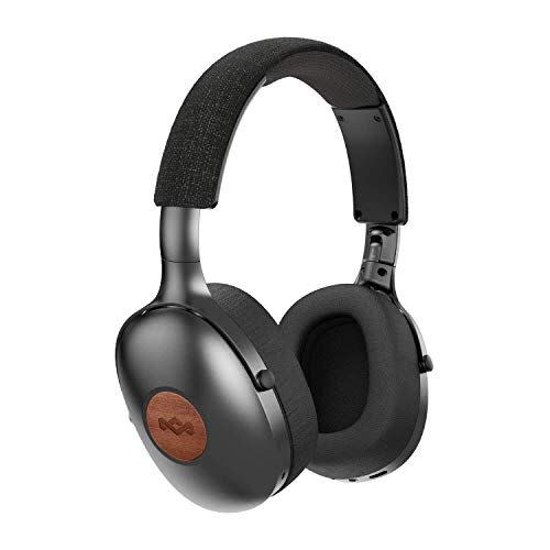 11) House of Marley Positive Vibration XL: Over-Ear Headphones with Microphone, Wireless Bluetooth Connectivity, and 24 Hours of Playtime (Black)