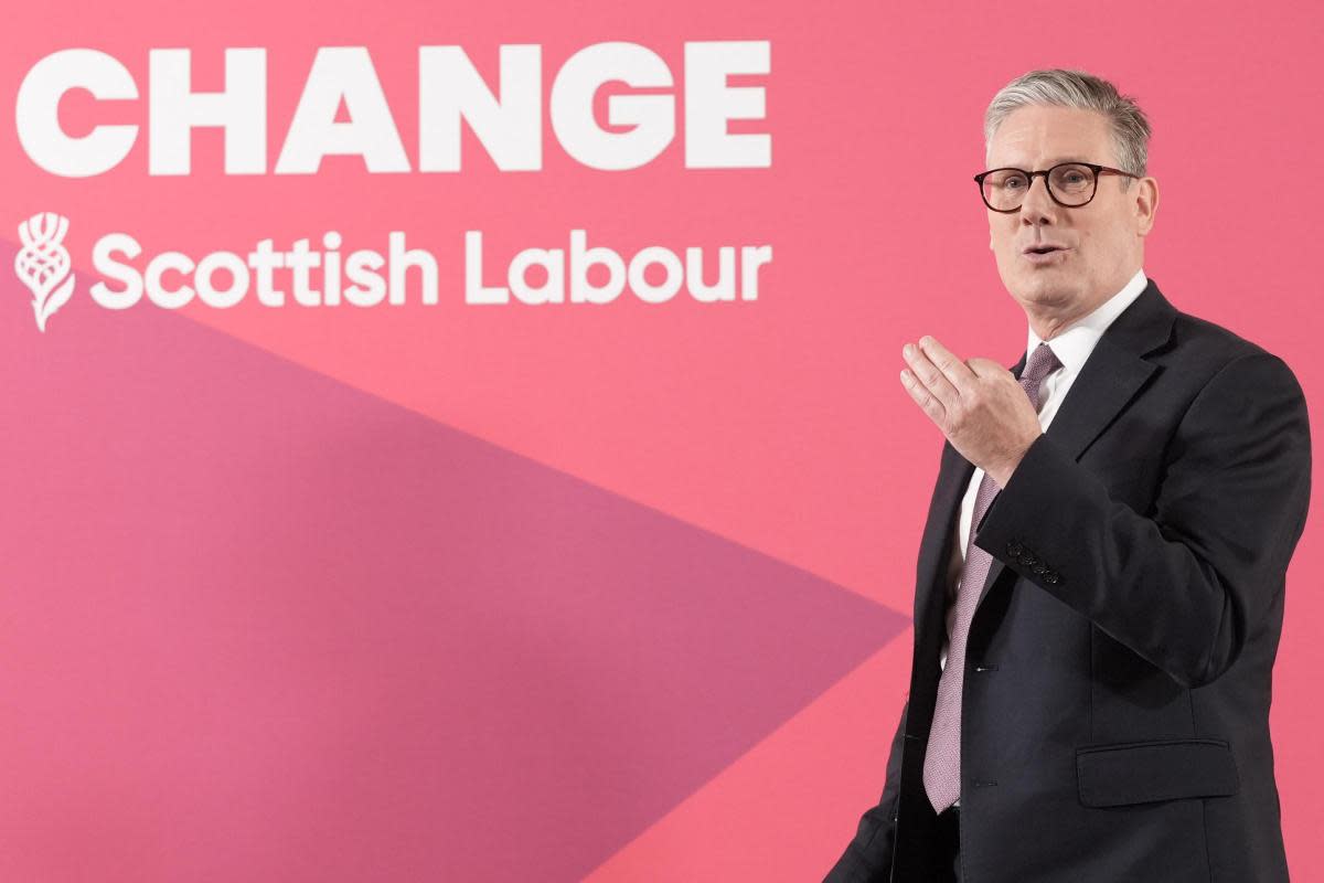 Keir Starmer pictured in Greenock, Inverclyde on Friday <i>(Image: PA)</i>