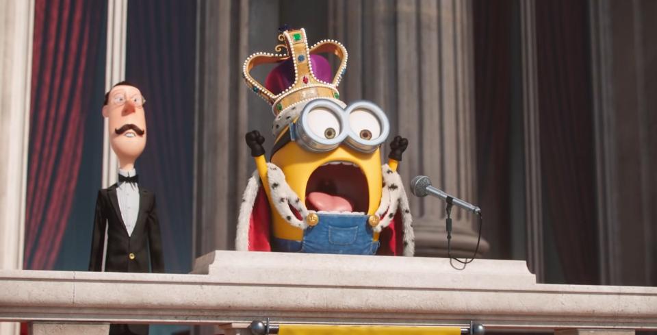 a Minion royal making a speech