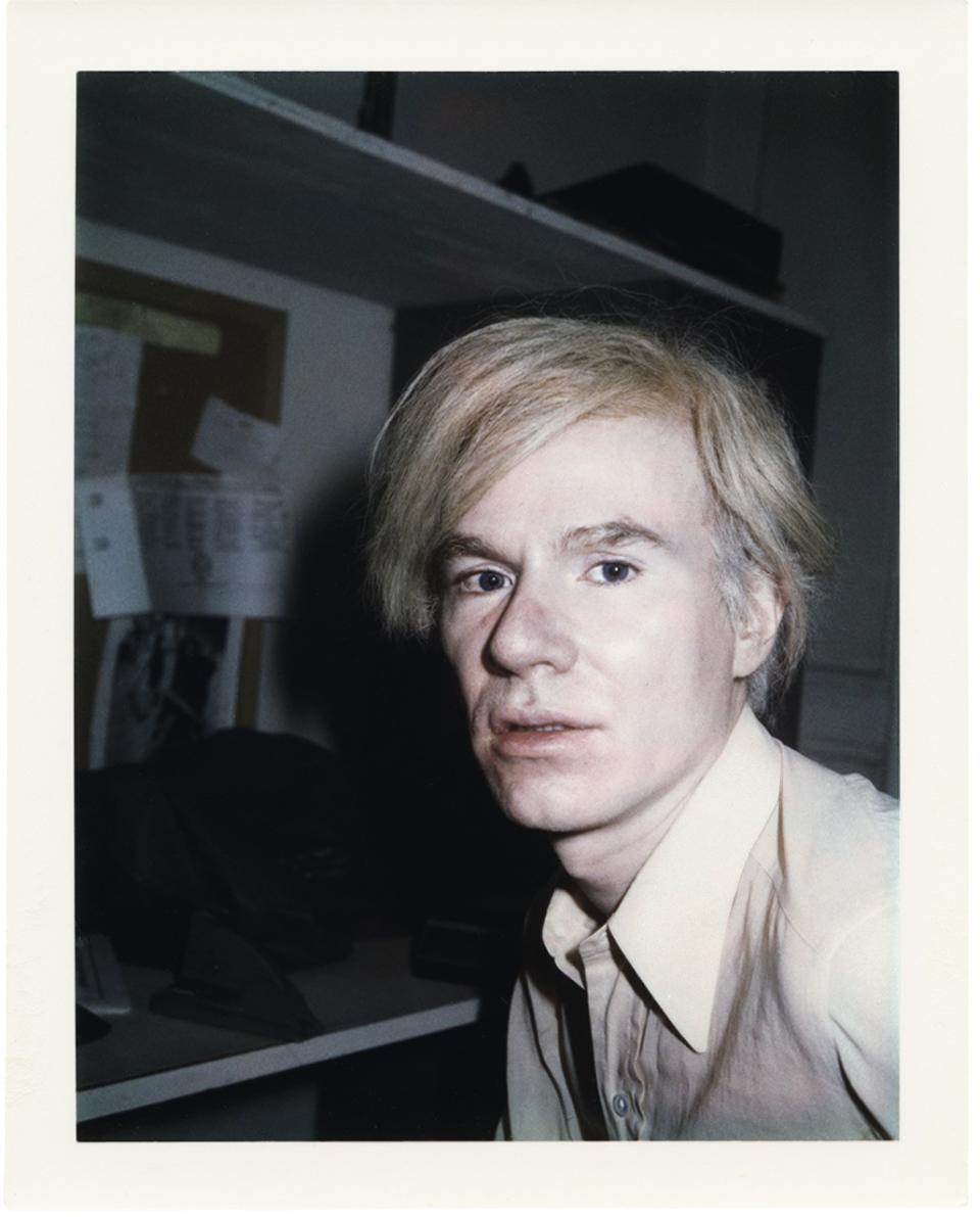 An undated Polaroid portrait of Andy Warhol by Brigid Berlin.