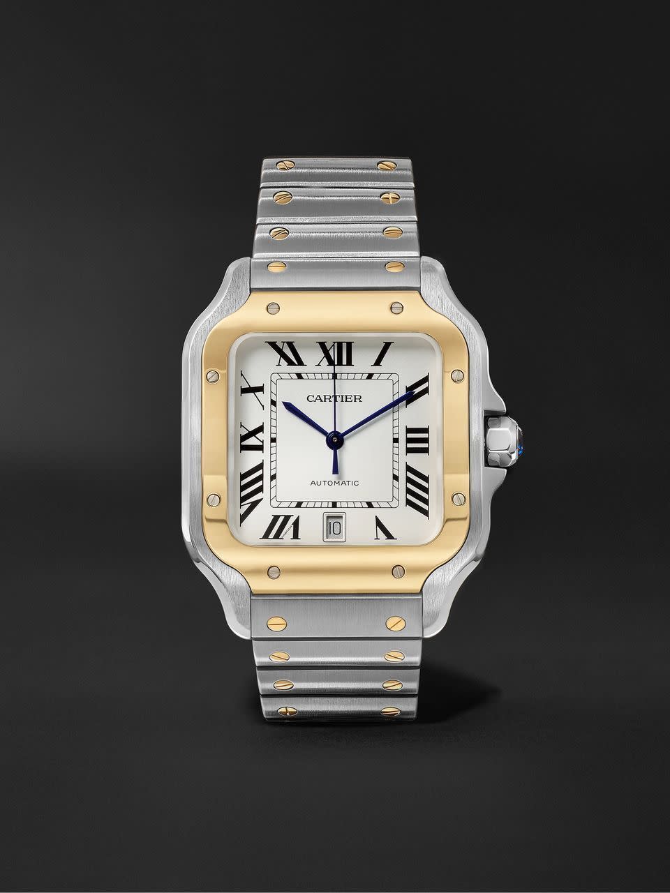 <p><strong>CARTIER</strong></p><p>mrporter.com</p><p><strong>$11300.00</strong></p><p><a href="https://go.redirectingat.com?id=74968X1596630&url=https%3A%2F%2Fwww.mrporter.com%2Fen-us%2Fmens%2Fproduct%2Fcartier%2Fluxury-watches%2Fdress-watches%2Fsantos-automatic-398mm-18-karat-gold-interchangeable-stainless-steel-and-leather-watch-ref-no-w2sa0006%2F16301891330334242&sref=https%3A%2F%2Fwww.townandcountrymag.com%2Fstyle%2Fjewelry-and-watches%2Fg14418271%2Fbest-mens-luxury-watches%2F" rel="nofollow noopener" target="_blank" data-ylk="slk:Shop Now;elm:context_link;itc:0;sec:content-canvas" class="link ">Shop Now</a></p><p>Named for Brazilian aviator Alberto Santos-Dumont, this Cartier classic was conceived in 1904 when its namesake complained to Louis Cartier of the hassles of using a pocket watch while in flight. And so the first men's wristwatch was born.</p>