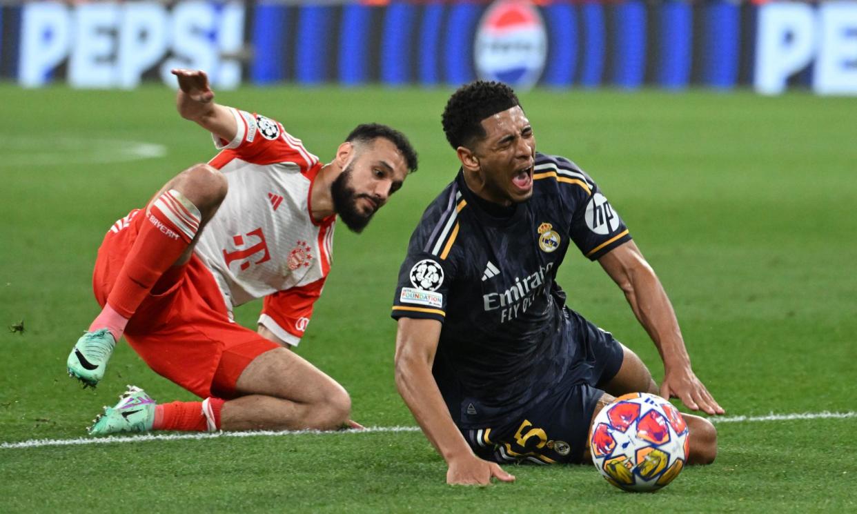 <span>Jude Bellingham was not at full fitness during Real Madrid’s first leg.</span><span>Photograph: PA Wire/DPA/PA</span>
